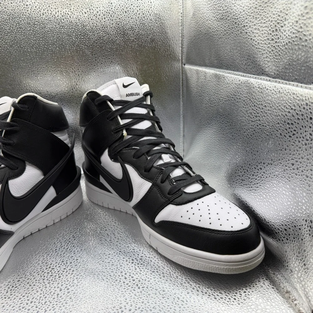 Size 10.5 AMBUSH x Nike Dunk High Black White Mens‎ Lace Up Sneakers CU7544-001
